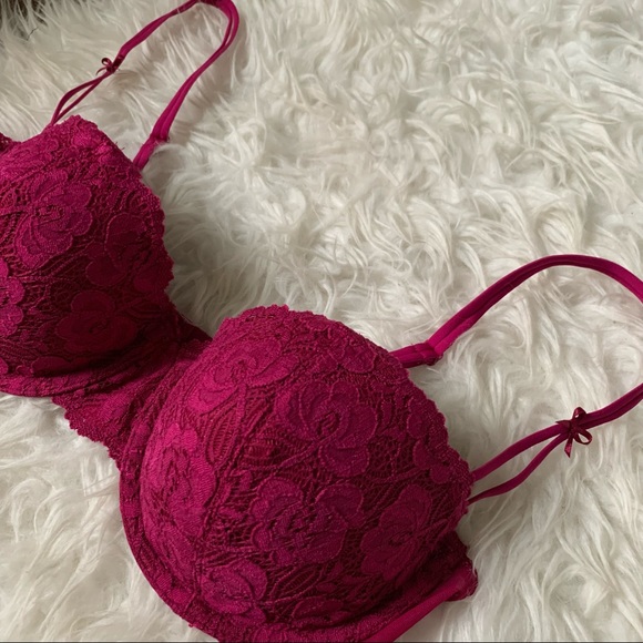 pink fuchsia lace Balconet bra by Maidenform, Sz 36C - Picture 13 of 13